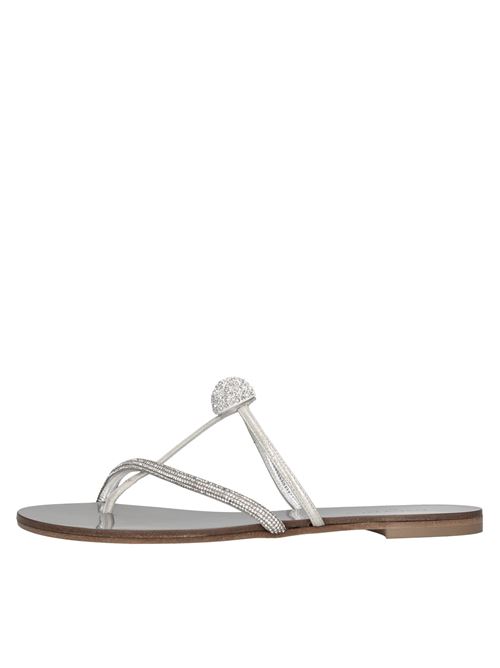 Flat in tessuto e strass GREYMER | OUT 9 005 MONIA BURMAARGENTO